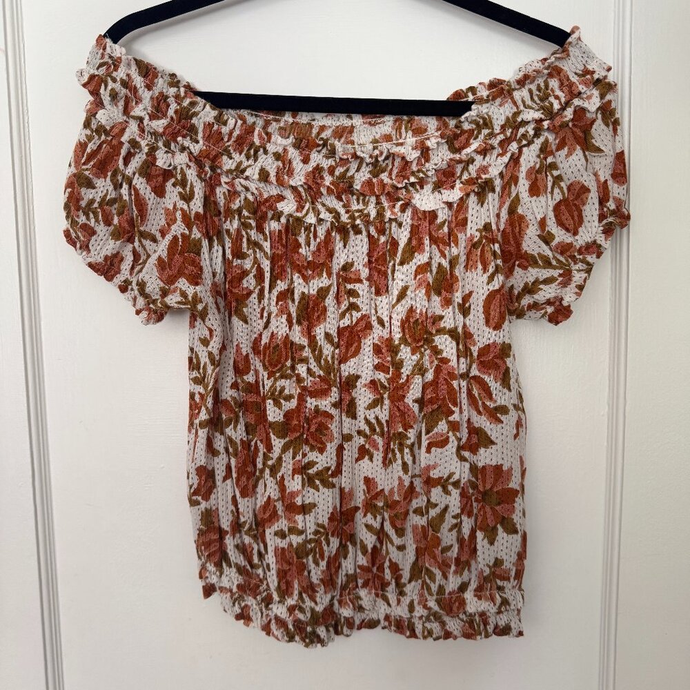 Free People Suki Blouse Ivory Combo - M - Picture 3 of 8